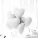 Globo Metalizado Corazón Blanco 18" (x1 Unidad)
