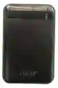 Power Bank Carga De 1 A 2 Veces Tu Celll -negro Batería Portátil 5000mah 2.1a Ultra Mini + Cable
