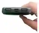 Power Bank Carga De 1 A 2 Veces Tu Celll -negro Batería Portátil 5000mah 2.1a Ultra Mini + Cable