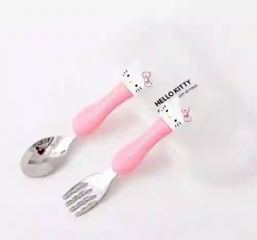 Cubiertos De Hello Kitty Rosados
