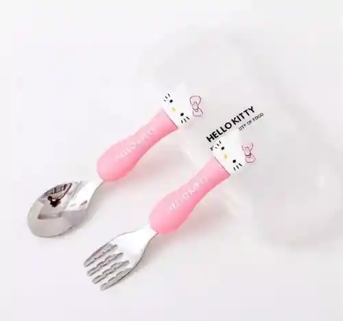 Cubiertos De Hello Kitty Rosados