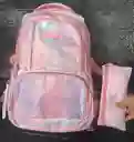 Maletin Dama O Niña Tres Compartimientos Estampado + Cartuchera