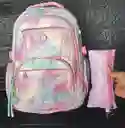 Maletin Dama O Niña Tres Compartimientos Estampado + Cartuchera