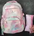Maletin Dama O Niña Tres Compartimientos Estampado + Cartuchera