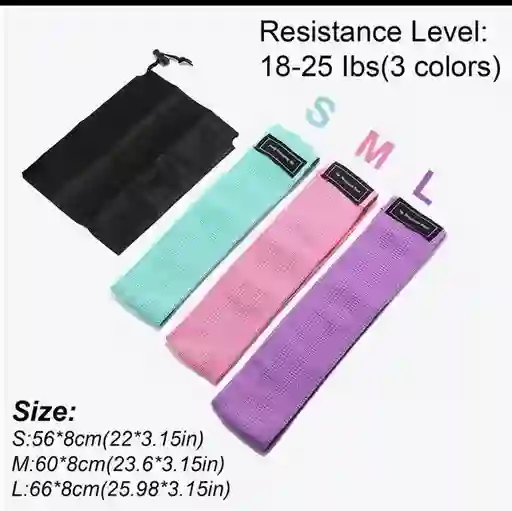Kit 3 Bandas Ligas Para Hacer Ejercicio Resistencia Piernas