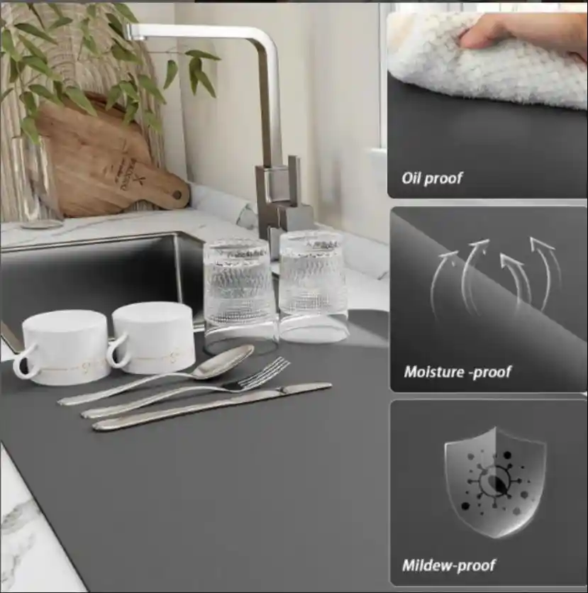 Tapete Absorbente Para Cocina Escurridor De Platos 30x40cm