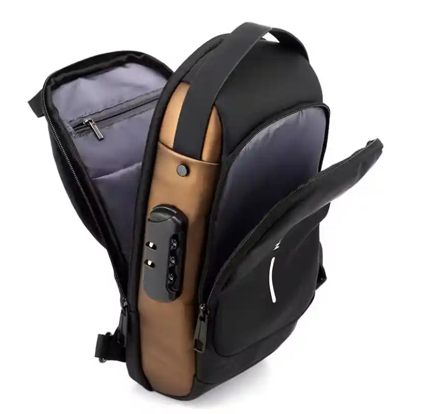 Bolso Manos Libres Tipo Pechera Antirrobo Y Puerto Usb
