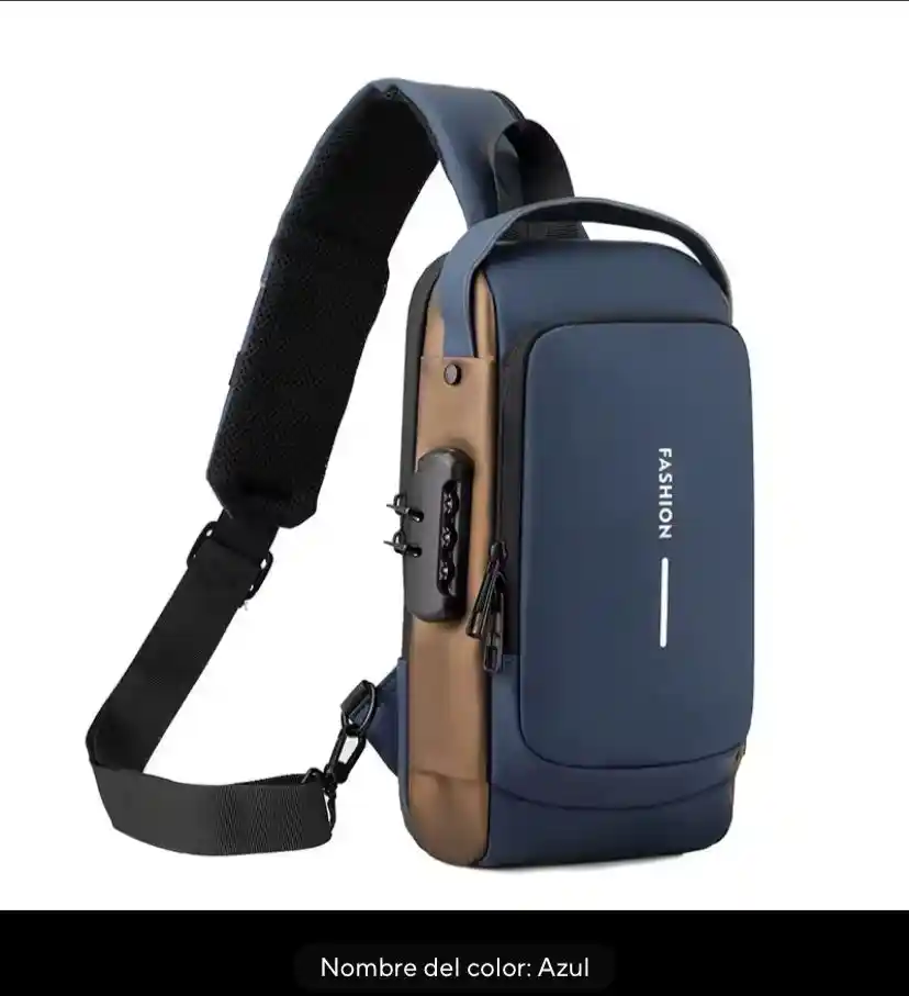 Bolso Manos Libres Tipo Pechera Antirrobo Y Puerto Usb
