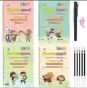 Set X4 Cuadernos Mágicos Mejora De Caligrafía Montessori