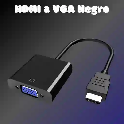 Cable Convertidor Adaptador Hdmi A Vga Hd1080p Negro