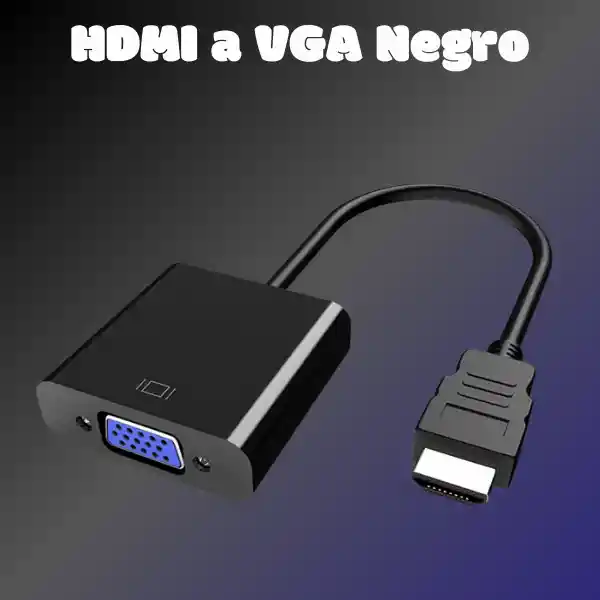 Cable Convertidor Adaptador Hdmi A Vga Hd1080p Negro