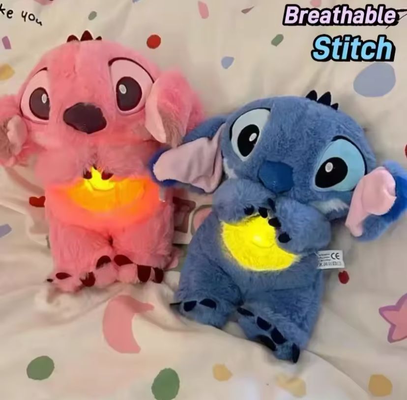 Peluche Stitch Que Respira Con Luz Y Sonido Rosada Y Azul (no Incluye  Pilas) $37.000 - Rappi