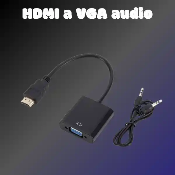 Adaptador Convertidor Cable Hdmi A Vga 1080p + Audio