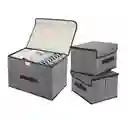 Cajas Organizadoras Tela Plegable X3 Unidades