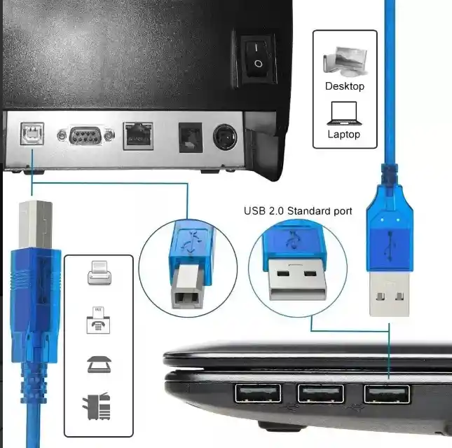 Cable De Datos Para Impresora 3mts Oxigenado Con Filtro