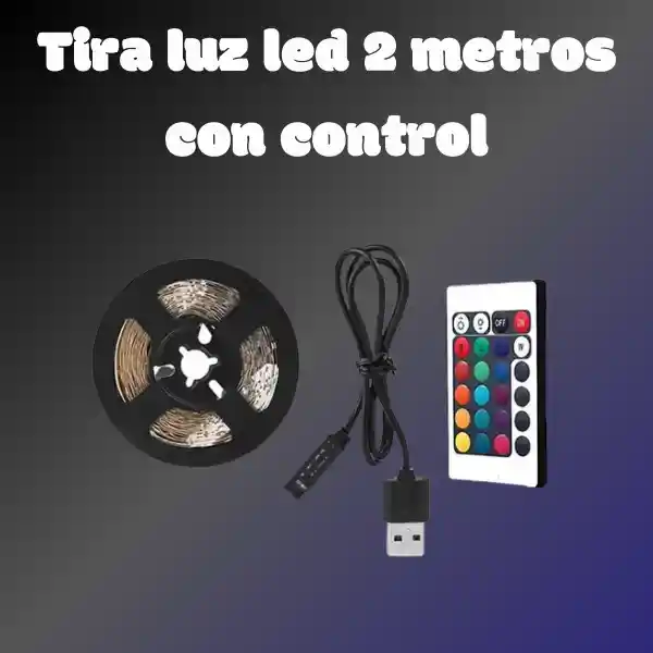 Tira De Luces Con Control 2 Metros
