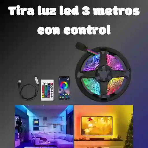 Tira De Luces Con Control 3 Metros