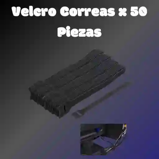 Velcro Cintas Correas Amarra Cables Colores X 50 Piezas
