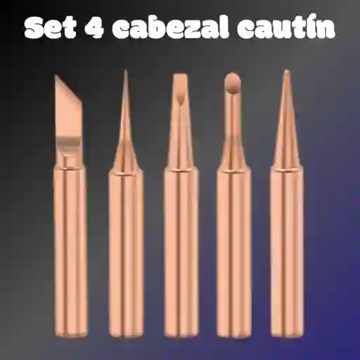 Set De Cabezales De Cobre Desnudo Para Soldador Eléctrico