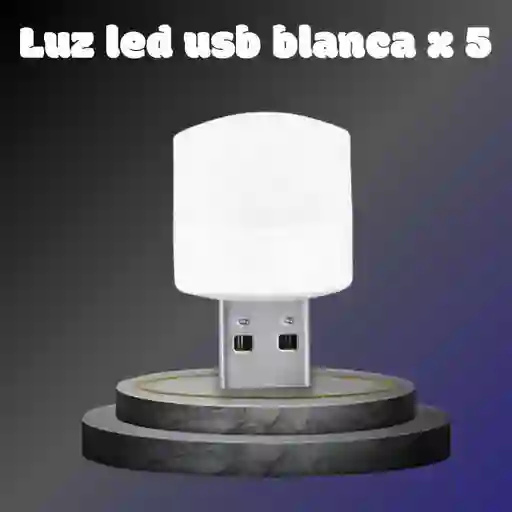Set 5 Luces Led Usb Blanca