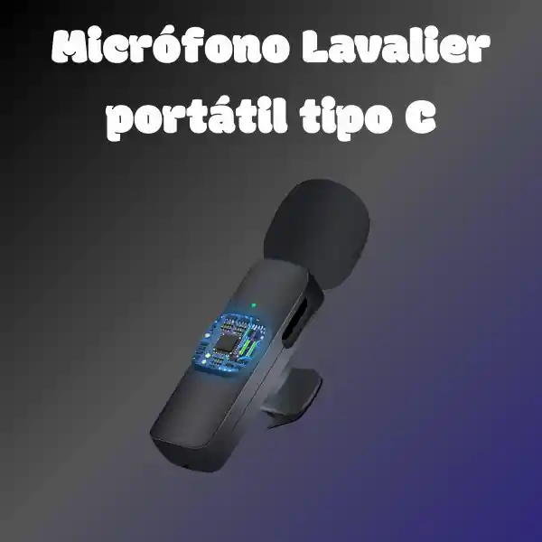 Micrófono Lavalier Inalámbrico Portátil Tipo C