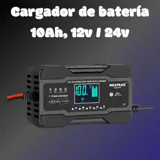 Cargador De Batería Nexpeak De 10 Amperios, 12 V Y 24 V
