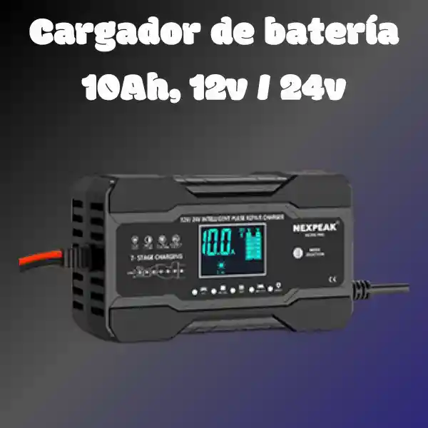 Cargador De Batería Nexpeak De 10 Amperios, 12 V Y 24 V