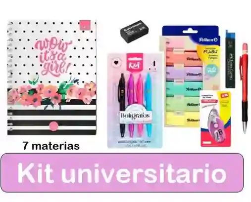 Kit Cuaderno Universitario Femenino