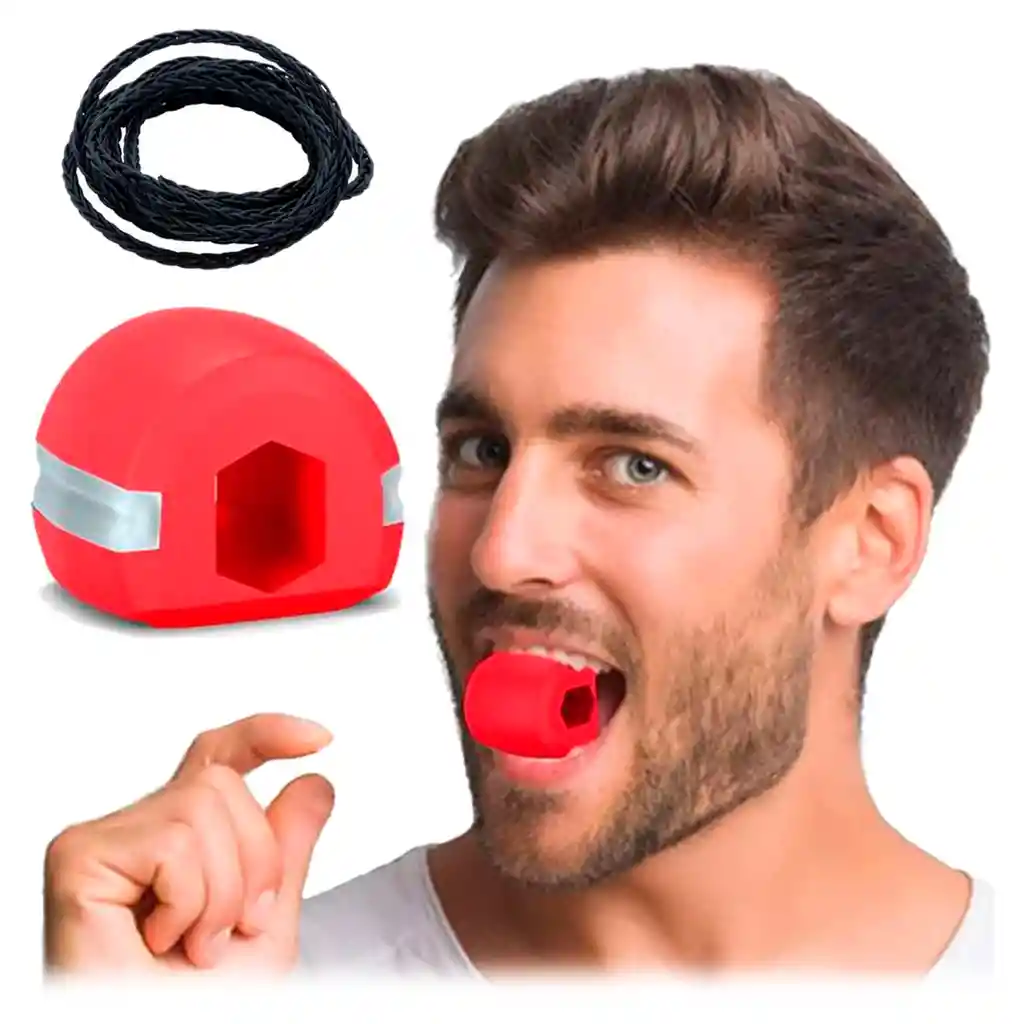 Ejercitador Mandibula Papada Tonificador Ejercicio Jawline Rojo