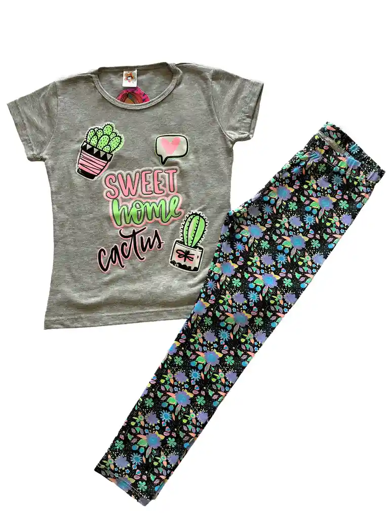 Conjunto Para Niñas De 6 Años Leggins Y Blusa Camiseta.