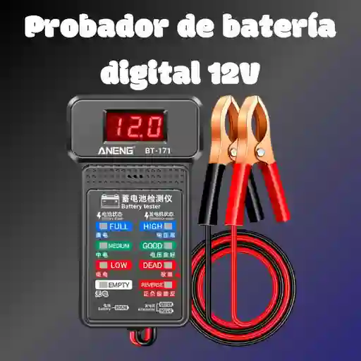 Probador De Batería Multifuncional Bt-171, Con Pantalla Led Inversa 12v