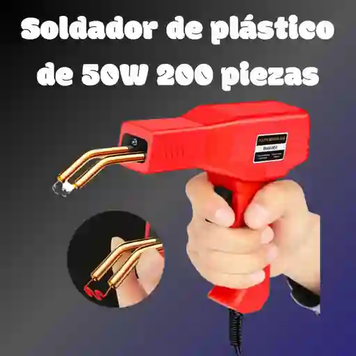 Soldador De Plástico De 50w Con 200 Piezas Reparación De Plásticos De Carros