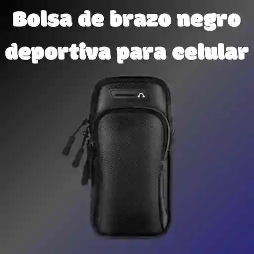 Bolsa De Brazo Negro Deportiva Para Teléfono Móvil Para Correr