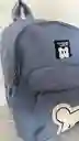 Maletin Escolar Dama 2 Bolsillos Pequeño Azul / Bolso