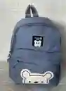 Maletin Escolar Dama 2 Bolsillos Pequeño Azul / Bolso