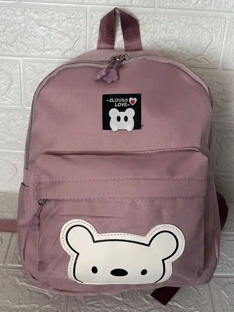 Maletin Escolar Dama 2 Bolsillos Pequeño Lila / Bolso