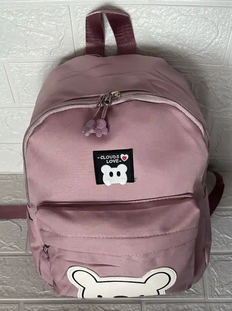 Maletin Escolar Dama 2 Bolsillos Pequeño Lila / Bolso