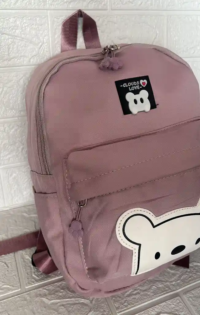 Maletin Escolar Dama 2 Bolsillos Pequeño Lila / Bolso