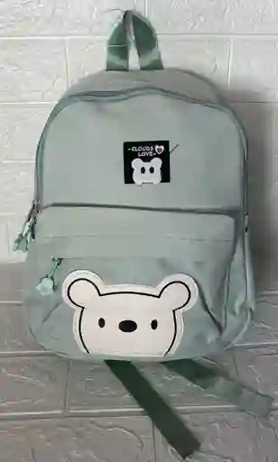 Maletin Escolar Dama 2 Bolsillos Pequeño Verde / Bolso