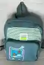 Maletin Escolar Niño 2 Bolsillos Pequeño Verde / Bolso