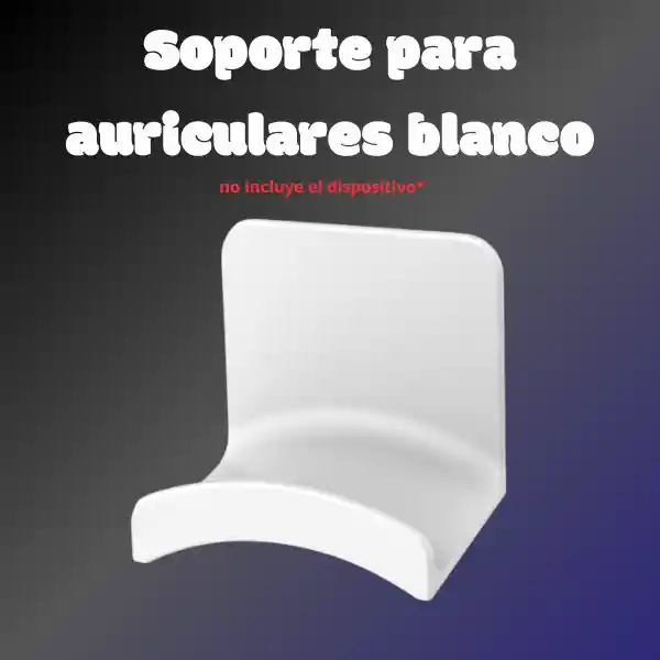 Soporte Universal Para Colgar Auriculares Blanco