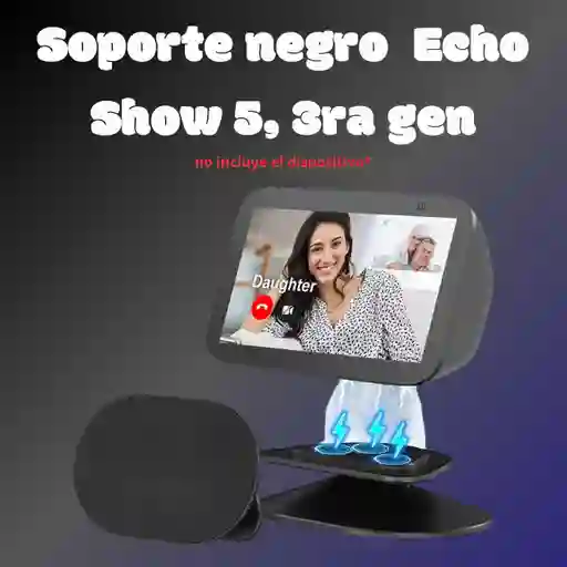 Soporte Negro Para Echo Show 5 De 3ra Generacion