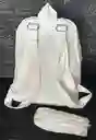 Maletin Escolar Dama O Niña 4 Bolsillos Pequeño Blanco + Cartuchera Y Monedero / Bolso