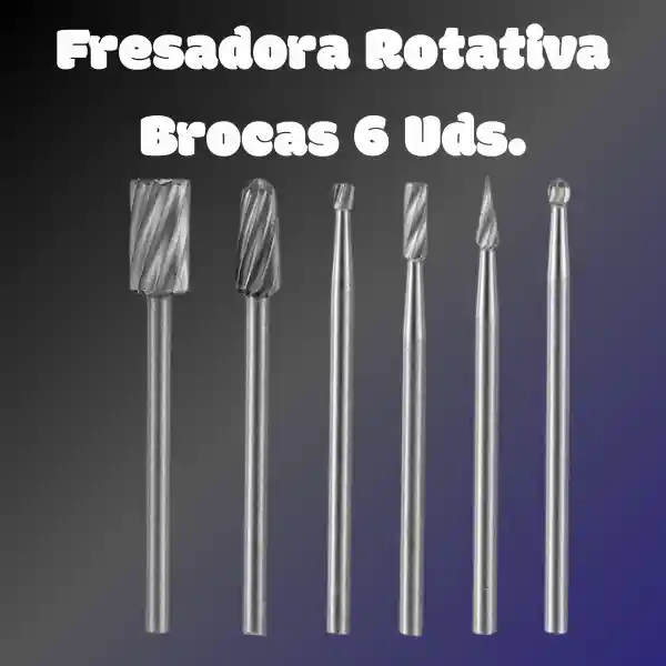 Fresadora Rotativa Brocas Hss De 6 Uds