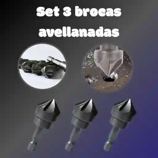 Broca Angular Chaflán 1/4 De 3 Unidades
