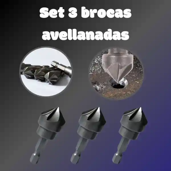 Broca Angular Chaflán 1/4 De 3 Unidades