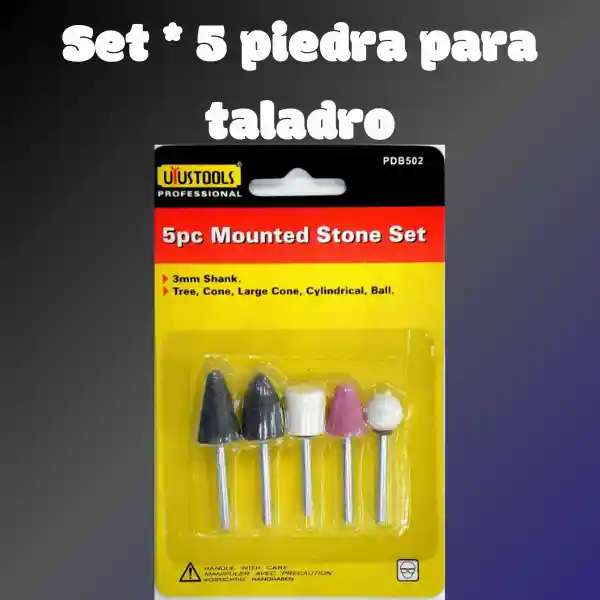 Set * 5 Piedra Para Taladro