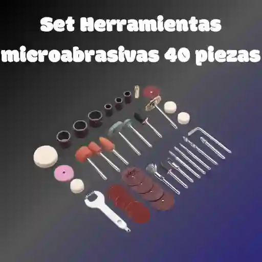 Juego De Herramientas Microabrasivas De 40 Piezas