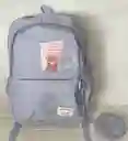 Maletin Escolar Dama O Niña 3 Bolsillos Grande Azul + Monedero / Bolso