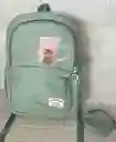 Maletin Escolar Dama O Niña 3 Bolsillos Grande Verde + Monedero / Bolso